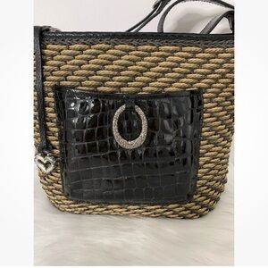 Brighton Black and Tan Shoulder Bag